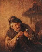 OSTADE, Adriaen Jansz. van Cutting the Feather ag oil painting artist